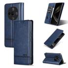 For vivo Y300 AZNS Magnetic Calf Texture Leather Phone Case(Dark Blu) - 1
