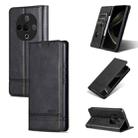 For vivo Y300 AZNS Magnetic Calf Texture Leather Phone Case(Black) - 1