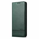 For vivo S20 AZNS Magnetic Calf Texture Leather Phone Case(Dark Green) - 2