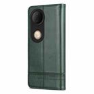 For vivo S20 AZNS Magnetic Calf Texture Leather Phone Case(Dark Green) - 3