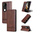 For vivo S20 Pro AZNS Magnetic Calf Texture Leather Phone Case(Dark Brown) - 1