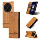 For vivo X200s AZNS Magnetic Calf Texture Leather Phone Case(Light Brown) - 1