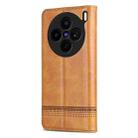 For vivo X200s AZNS Magnetic Calf Texture Leather Phone Case(Light Brown) - 3