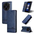 For vivo X200s AZNS Magnetic Calf Texture Leather Phone Case(Dark Blu) - 1