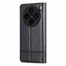 For vivo X200s AZNS Magnetic Calf Texture Leather Phone Case(Black) - 3