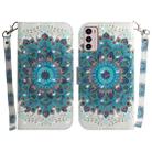 For Motorola Moto G42 3D Colored Horizontal Flip Leather Phone Case(Peacock Wreath) - 1