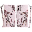 For Motorola Moto G42 3D Colored Horizontal Flip Leather Phone Case(Butterfly High-heeled) - 1