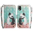 For Nokia C21 Plus 3D Colored Horizontal Flip Leather Phone Case(Black White Cat) - 1