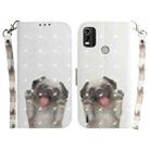 For Nokia C21 Plus 3D Colored Horizontal Flip Leather Phone Case(Pug) - 1