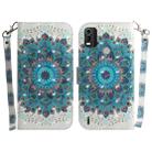 For Nokia C21 Plus 3D Colored Horizontal Flip Leather Phone Case(Peacock Wreath) - 1