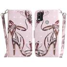 For Nokia C21 Plus 3D Colored Horizontal Flip Leather Phone Case(Butterfly High-heeled) - 1