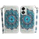 For OnePlus Nord 2T 3D Colored Horizontal Flip Leather Phone Case(Peacock Wreath) - 1