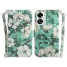 For OnePlus Nord 2T 3D Colored Horizontal Flip Leather Phone Case(Watercolor Flower) - 1