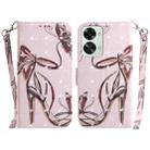 For OnePlus Nord 2T 3D Colored Horizontal Flip Leather Phone Case(Butterfly High-heeled) - 1