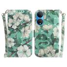 For Honor X7 3D Colored Horizontal Flip Leather Phone Case(Watercolor Flower) - 1