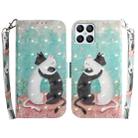 For Honor X8 3D Colored Horizontal Flip Leather Phone Case(Black White Cat) - 1