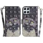 For Honor X8 3D Colored Horizontal Flip Leather Phone Case(Hug Cat) - 1