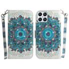 For Honor X8 3D Colored Horizontal Flip Leather Phone Case(Peacock Wreath) - 1