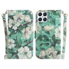 For Honor X8 3D Colored Horizontal Flip Leather Phone Case(Watercolor Flower) - 1