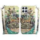 For Honor X8 3D Colored Horizontal Flip Leather Phone Case(Zoo) - 1