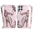 For Honor X8 3D Colored Horizontal Flip Leather Phone Case(Butterfly High-heeled) - 1