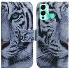 For Infinix Hot 12 Play Coloured Drawing Leather Phone Case(Tiger) - 1