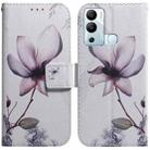 For Infinix Hot 12i Coloured Drawing Leather Phone Case(Magnolia Flower) - 1