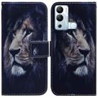 For Infinix Hot 12i Coloured Drawing Leather Phone Case(Lion) - 1
