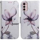 For Motorola Moto G42 Coloured Drawing Leather Phone Case(Magnolia Flower) - 1