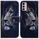 For Motorola Moto G42 Coloured Drawing Leather Phone Case(Lion) - 1