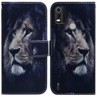 For Nokia C21 Plus Coloured Drawing Leather Phone Case(Lion) - 1