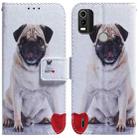 For Nokia C21 Plus Coloured Drawing Leather Phone Case(Pug) - 1