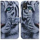 For Nokia C21 Plus Coloured Drawing Leather Phone Case(Tiger) - 1