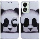 For OnePlus Nord 2T Coloured Drawing Leather Phone Case(Panda) - 1