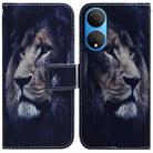 For Honor X7 Coloured Drawing Leather Phone Case(Lion) - 1