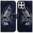 For Honor X8 Coloured Drawing Leather Phone Case(Lion) - 1