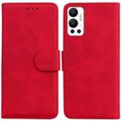 For Infinix Hot 12 Skin Feel Pure Color Flip Leather Phone Case(Red) - 1