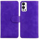 For Infinix Hot 12 Skin Feel Pure Color Flip Leather Phone Case(Purple) - 1