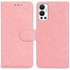 For Infinix Hot 12 Skin Feel Pure Color Flip Leather Phone Case(Pink) - 1