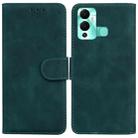 For Infinix Hot 12 Play Skin Feel Pure Color Flip Leather Phone Case(Green) - 1