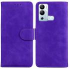 For Infinix Hot 12i Skin Feel Pure Color Flip Leather Phone Case(Purple) - 1