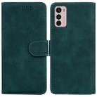 For Motorola Moto G42 Skin Feel Pure Color Flip Leather Phone Case(Green) - 1
