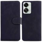 For OnePlus Nord 2T Skin Feel Pure Color Flip Leather Phone Case(Black) - 1