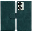 For OnePlus Nord 2T Skin Feel Pure Color Flip Leather Phone Case(Green) - 1