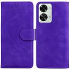 For OnePlus Nord 2T Skin Feel Pure Color Flip Leather Phone Case(Purple) - 1