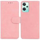 For OnePlus Nord CE 2 Lite 5G Skin Feel Pure Color Flip Leather Phone Case(Pink) - 1