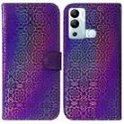 For Infinix Hot 12i Colorful Magnetic Buckle Leather Phone Case(Purple) - 1