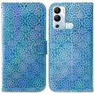 For Infinix Hot 12i Colorful Magnetic Buckle Leather Phone Case(Blue) - 1