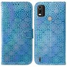 For Nokia C21 Plus Colorful Magnetic Buckle Leather Phone Case(Blue) - 1