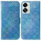 For OnePlus Nord 2T Colorful Magnetic Buckle Leather Phone Case(Blue) - 1